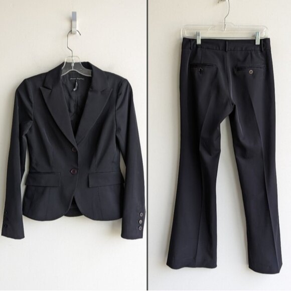 Sandra Angelozzi Black Two Piece Pantsuit Set - Picture 1 of 11